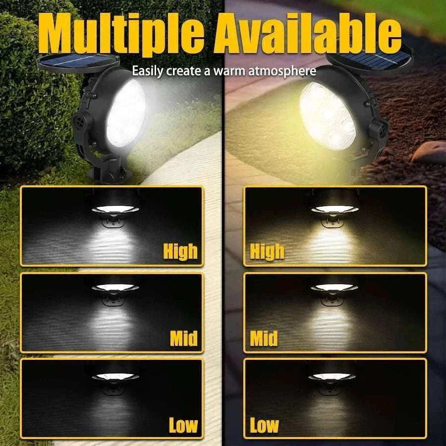 9 LED Solar Spot Lights Outdoor RGB Waterproof Landscape - Image 18