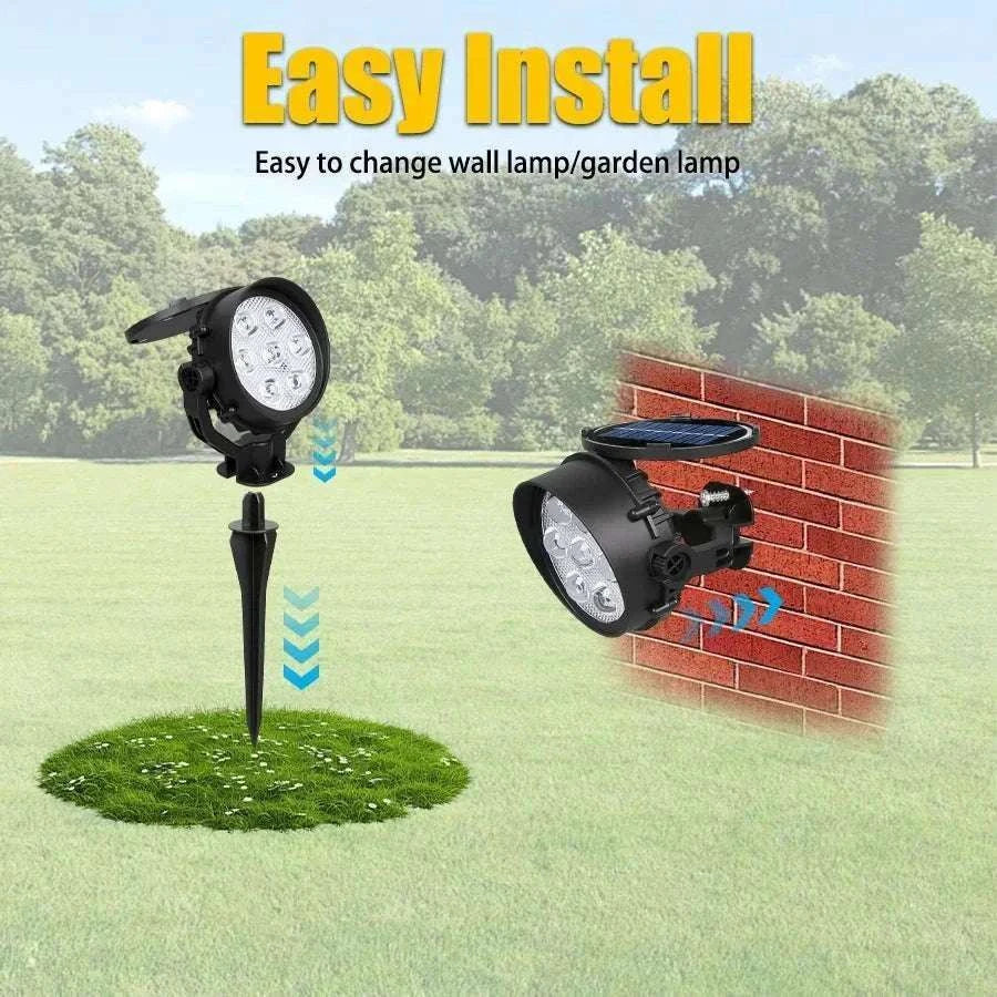 9 LED Solar Spot Lights Outdoor RGB Waterproof Landscape - Image 19