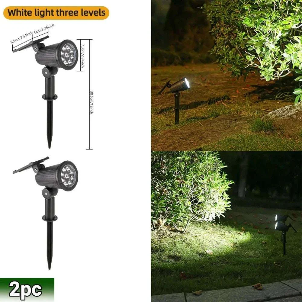 9 LED Solar Spot Lights Outdoor RGB Waterproof Landscape - Image 24