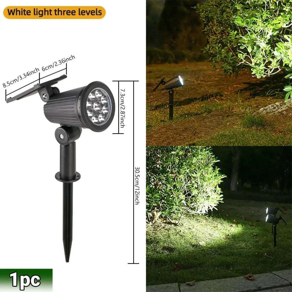 9 LED Solar Spot Lights Outdoor RGB Waterproof Landscape - Image 26