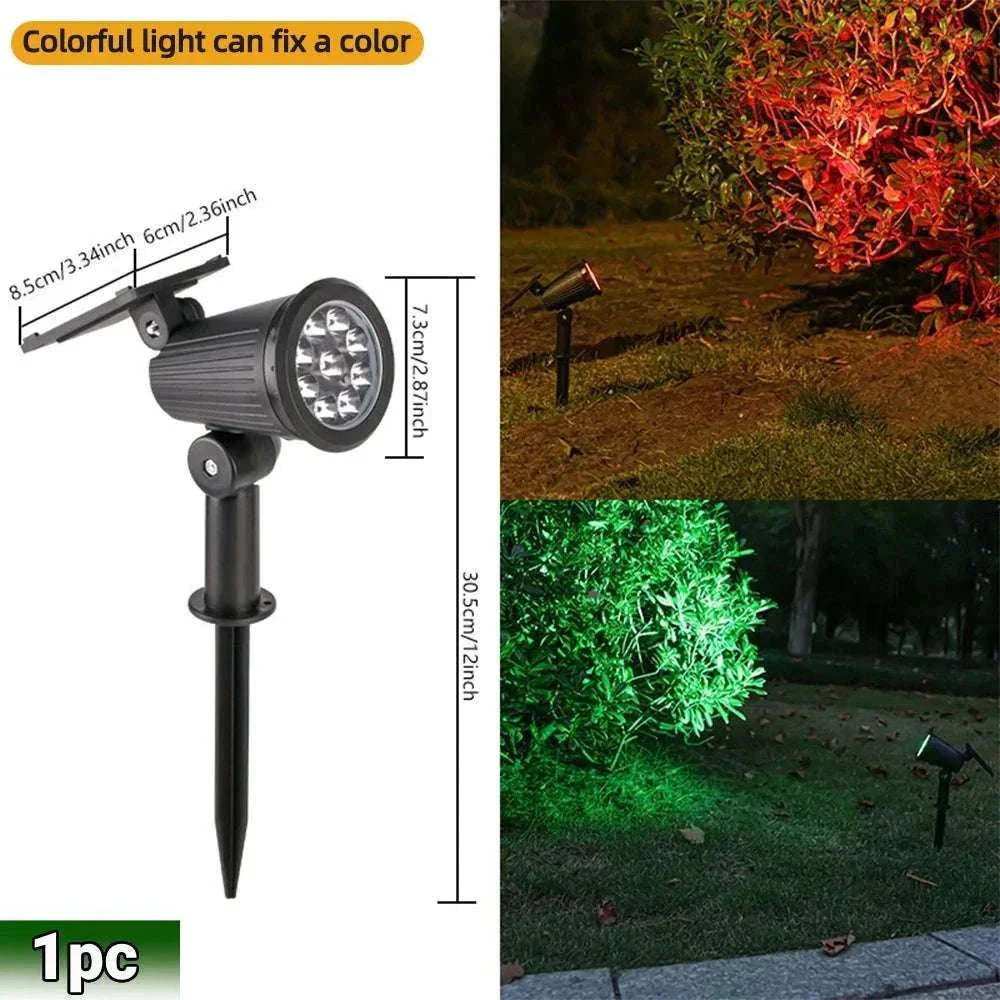 9 LED Solar Spot Lights Outdoor RGB Waterproof Landscape - Image 27