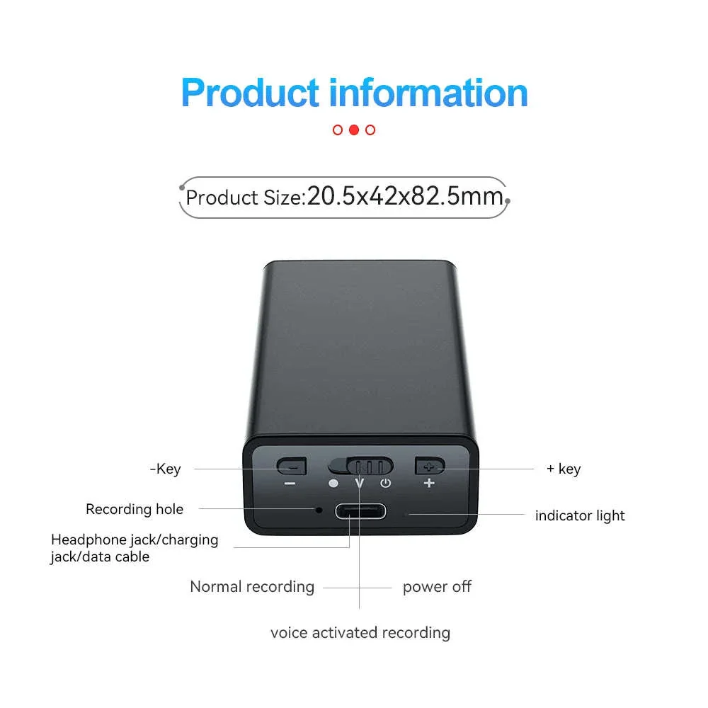 900-Hour Voice Activated Recorder 64GB USB Flash Drive - Image 18