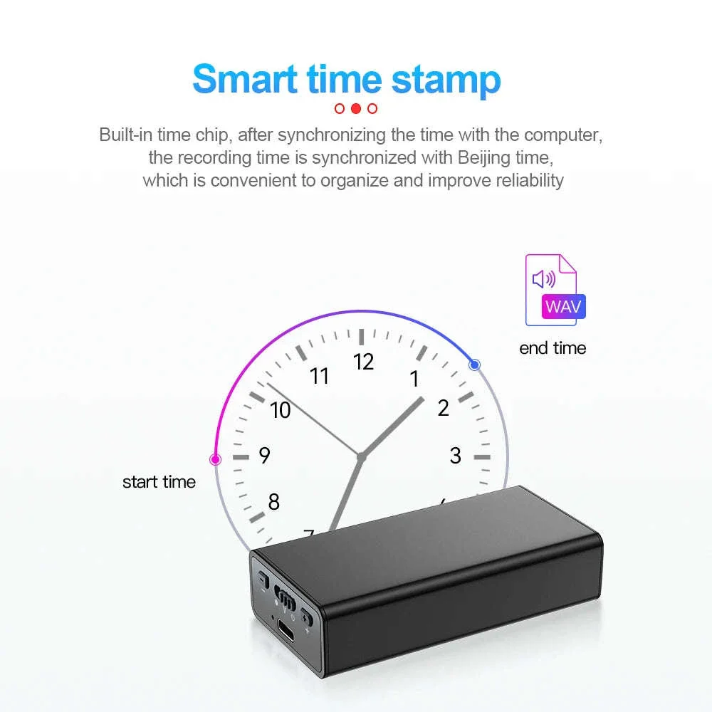 900-Hour Voice Activated Recorder 64GB USB Flash Drive - Image 4