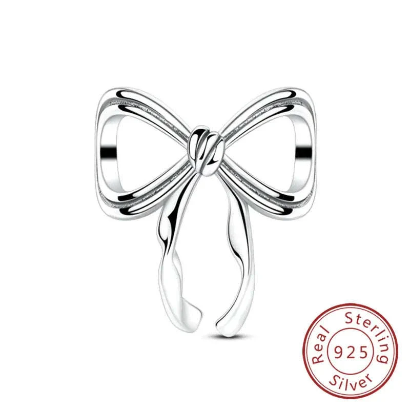 925 Sterling Silver Pink Bow Perfume Bottle Charm Bead - Image 29