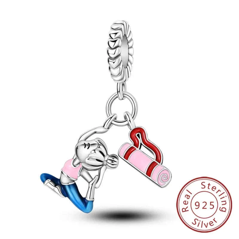 925 Sterling Silver Pink Bow Perfume Bottle Charm Bead - Image 39