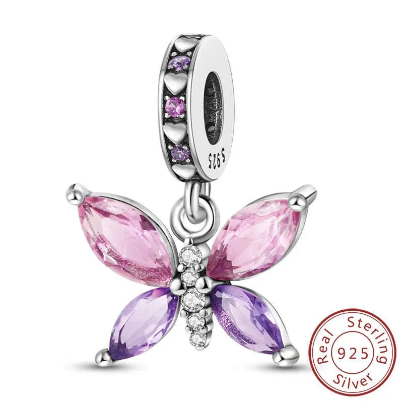 925 Sterling Silver Luminous Firefly Butterfly Charm - Image 20