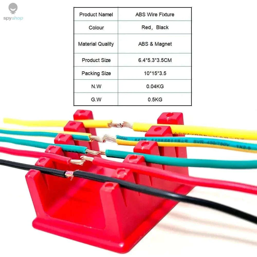 ABS Soldering Wire Holder with Magnetic Base and Grooves - Image 5