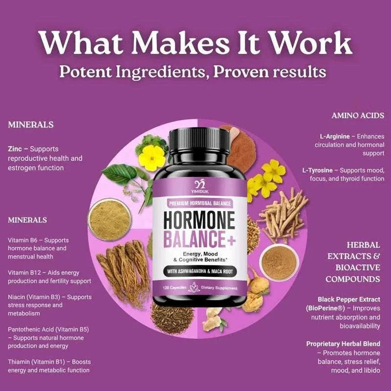 Adaptogen Herb Complex Hormone Balance Supplement with Vitamin B6 - Image 7