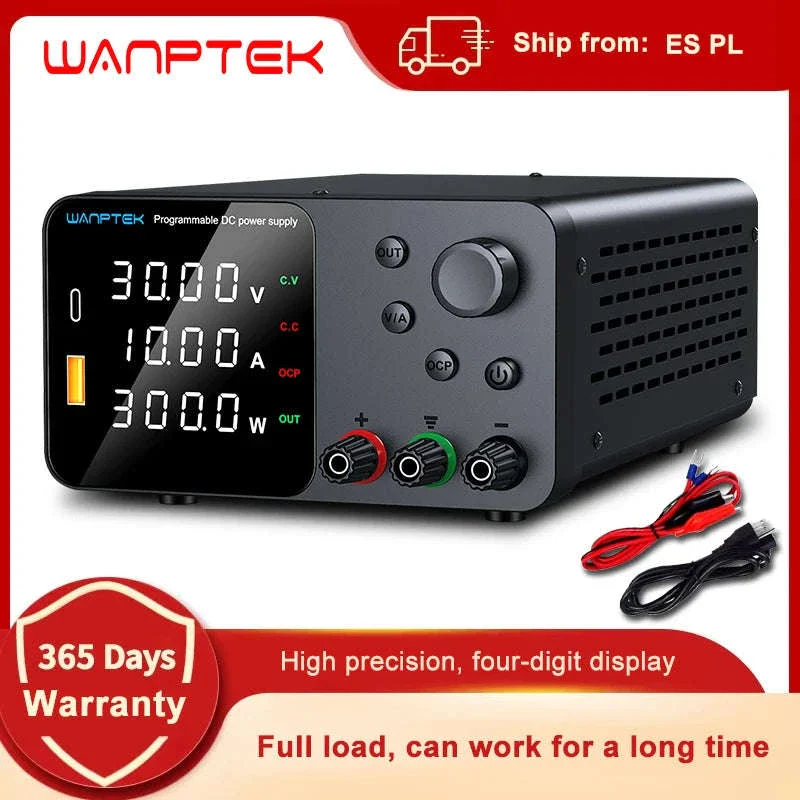 Adjustable Laboratory DC Power Supply with Short Circuit Alarm