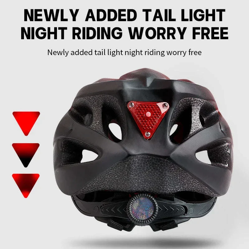 LED Bike Helmet with Rear Light, Goggles, and Adjustable Fit - Image 3
