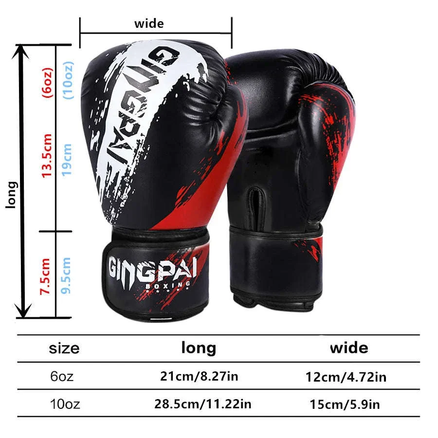 Adult Boxing Gloves 10oz PU Leather Training Mitts - Image 7