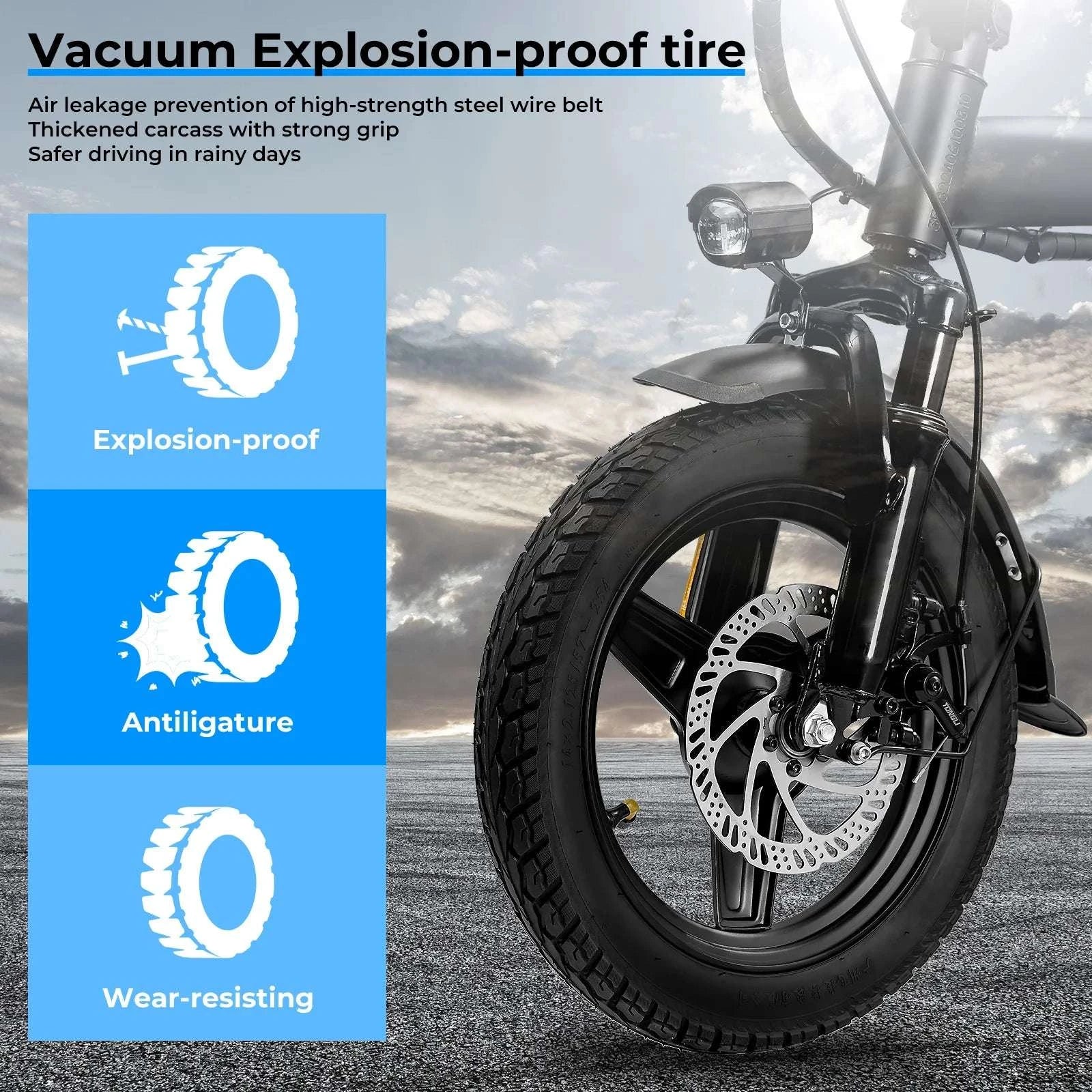 Folding Electric Bike 20MPH 560W Motor 48V Battery 32 Mile Range - Image 13