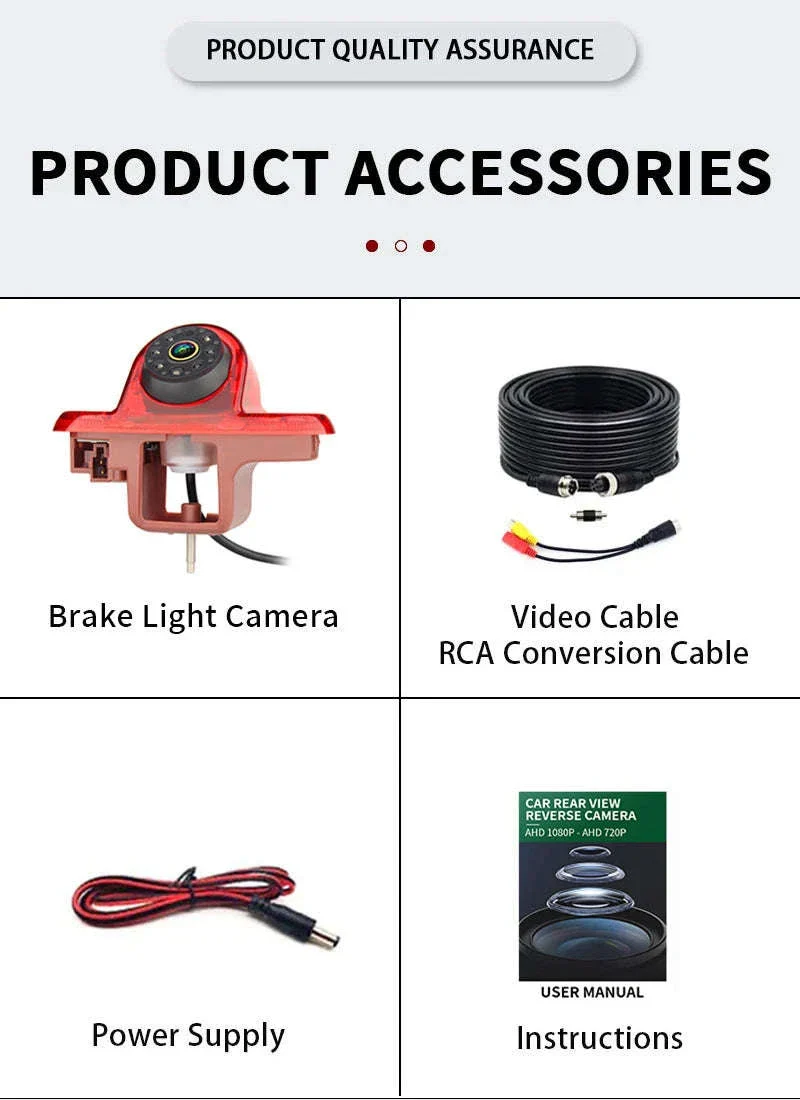 1080P AHD Reverse Camera Brake Light for Trafic Vivaro Combo - Image 20