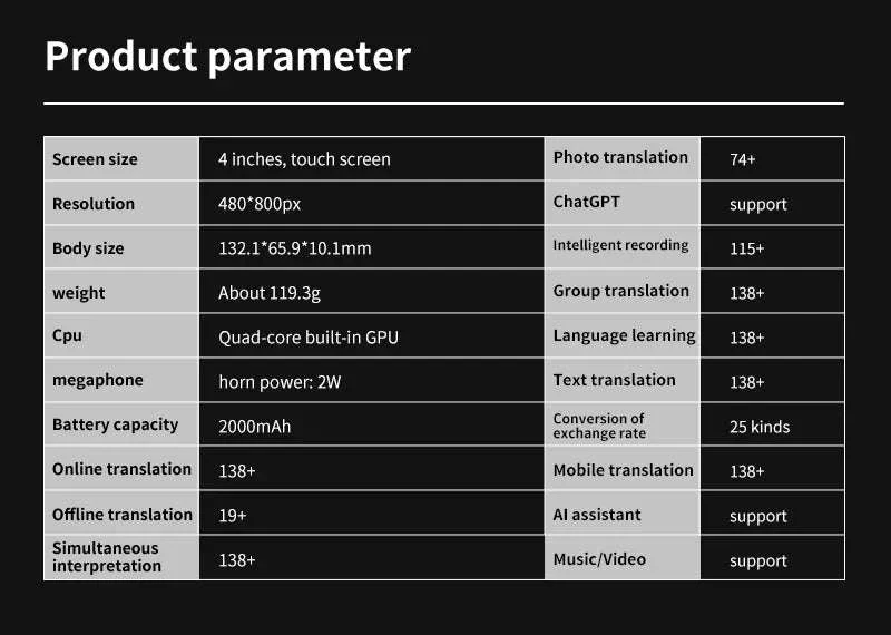AI Language Translator Device with Real-Time Voice & Photo Translation - Image 27