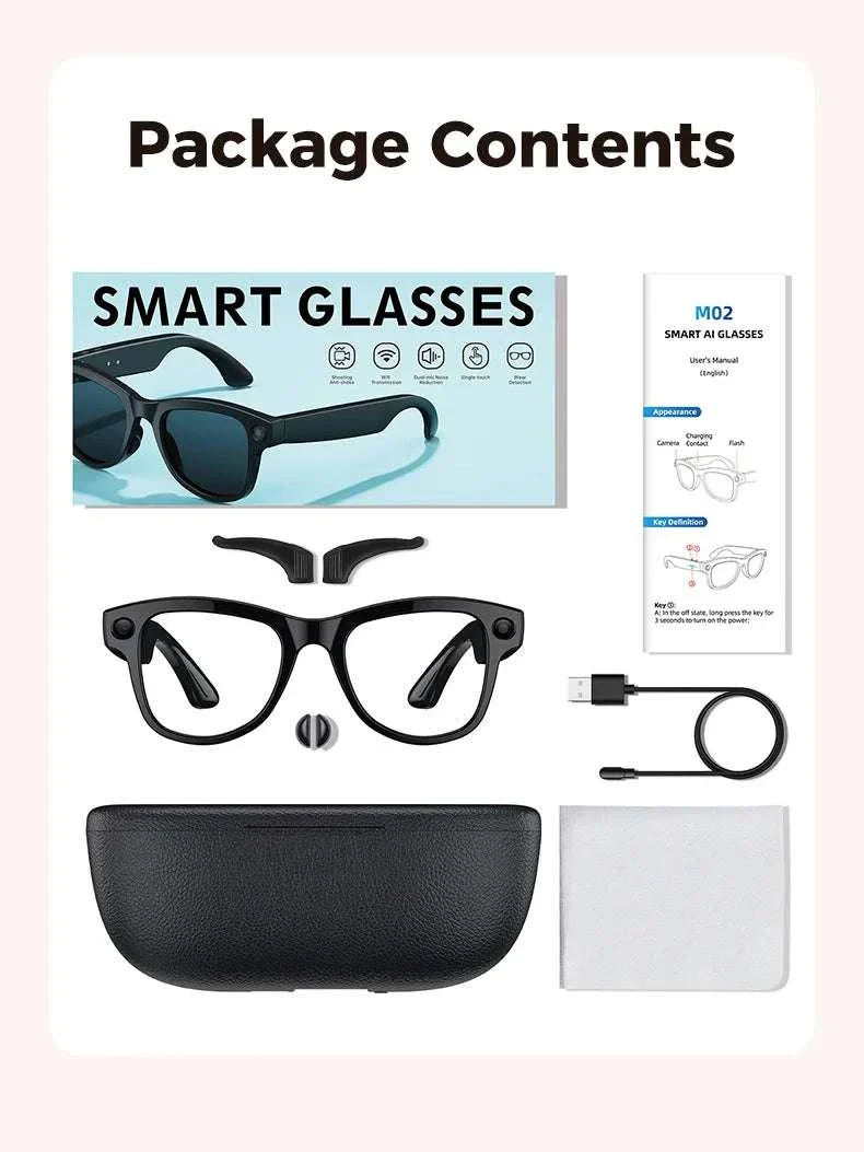 AI Smart Glasses with Camera, Translation & Bluetooth Audio - Image 31