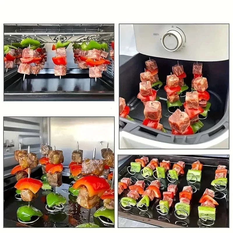 10-Piece Air Fryer Skewer Rack Set for Easy Grilling - Image 2