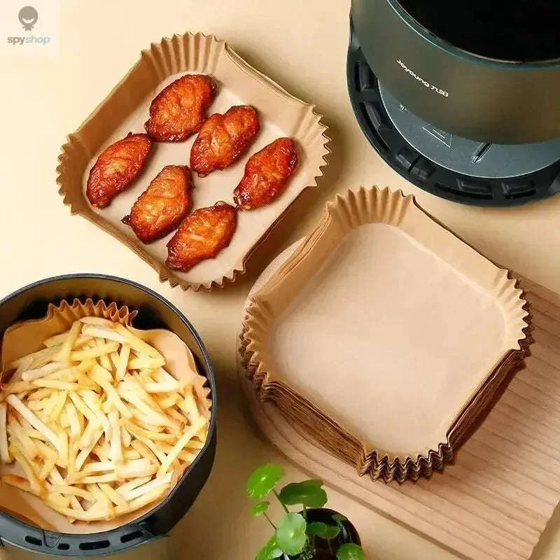 Air Fryer Liners 50-Pack Disposable Non-Stick Paper Liners - Image 3
