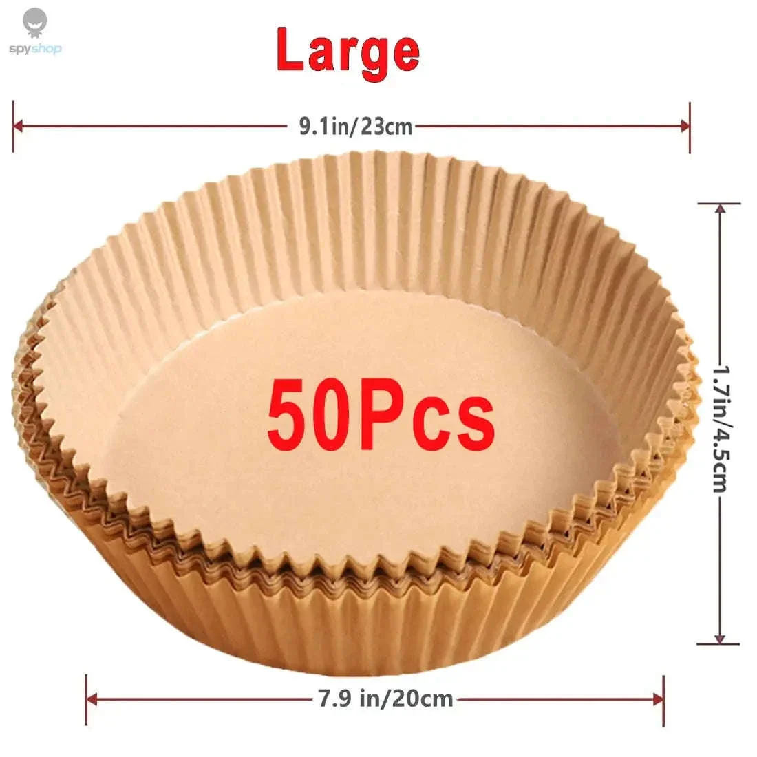 Air Fryer Paper Liners, Non-Stick, Greaseproof, 50 Pack - Image 13