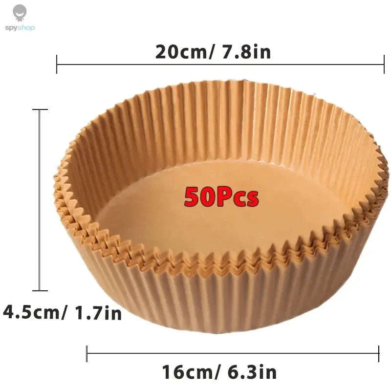 Air Fryer Paper Liners, Non-Stick, Greaseproof, 50 Pack - Image 15