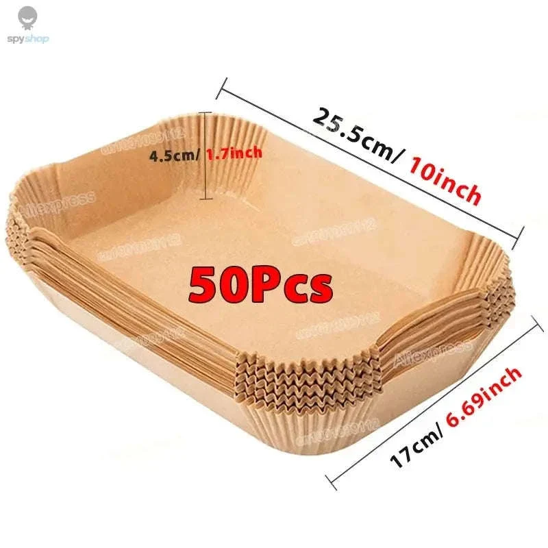 Air Fryer Paper Liners, Non-Stick, Greaseproof, 50 Pack - Image 16