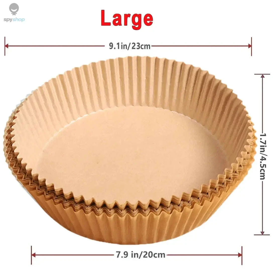 Air Fryer Paper Liners, Non-Stick, Greaseproof, 50 Pack - Image 7