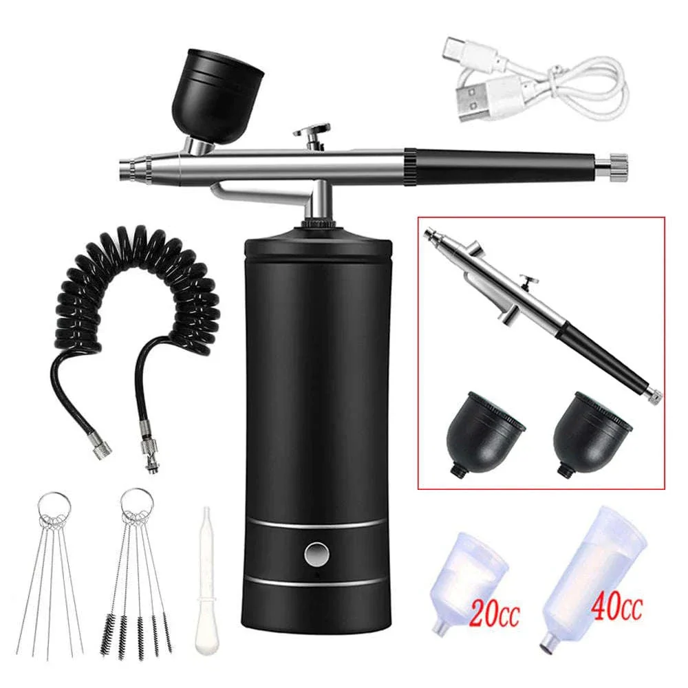 Portable Airbrush Nail Art Compressor Kit with 0.3mm Nozzle - Image 12
