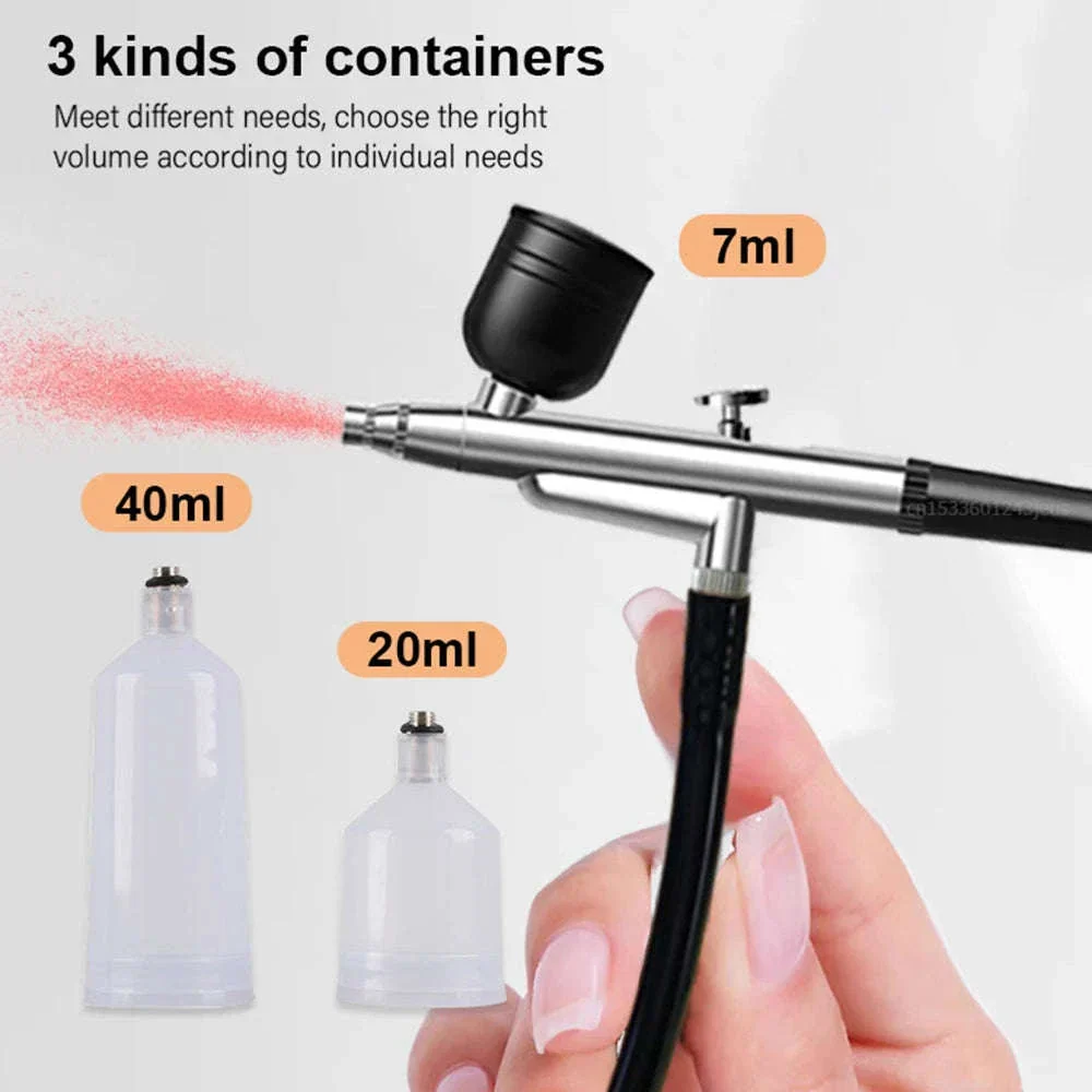 Portable Airbrush Nail Art Compressor Kit with 0.3mm Nozzle - Image 6