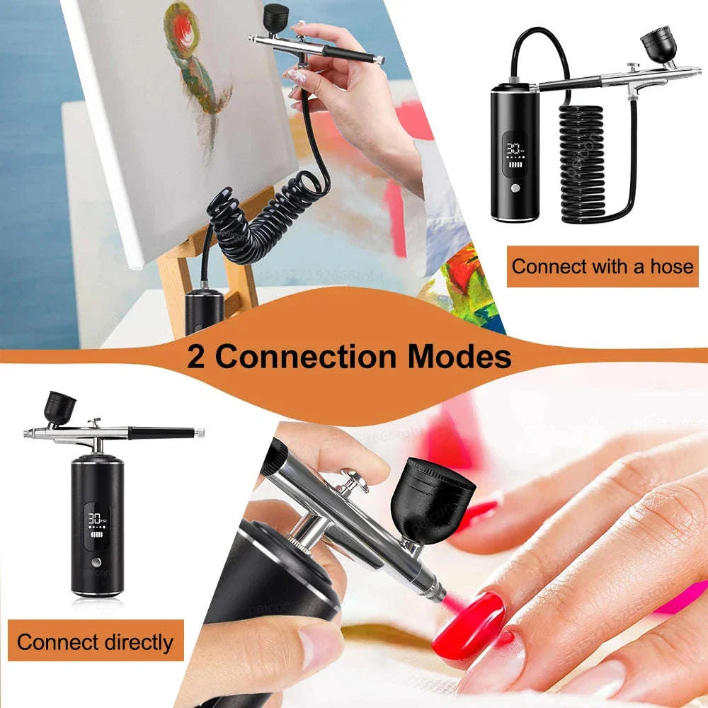 Portable Airbrush Spray Gun with Built-In Compressor - Image 4