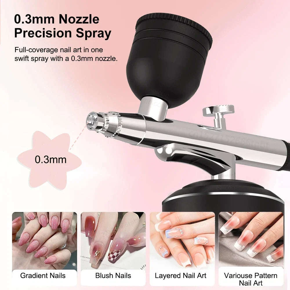 Portable Airbrush Spray Gun with Built-In Compressor - Image 5