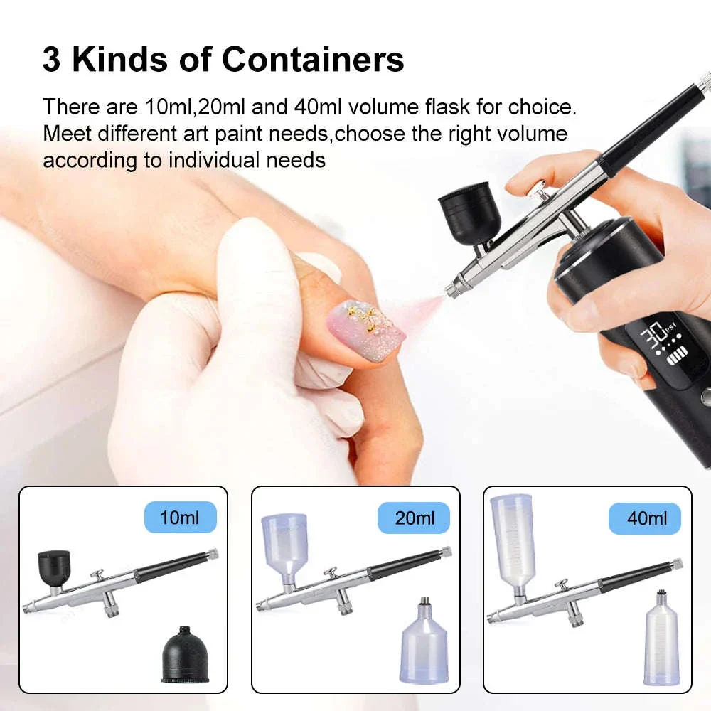 Portable Airbrush Spray Gun with Built-In Compressor - Image 6