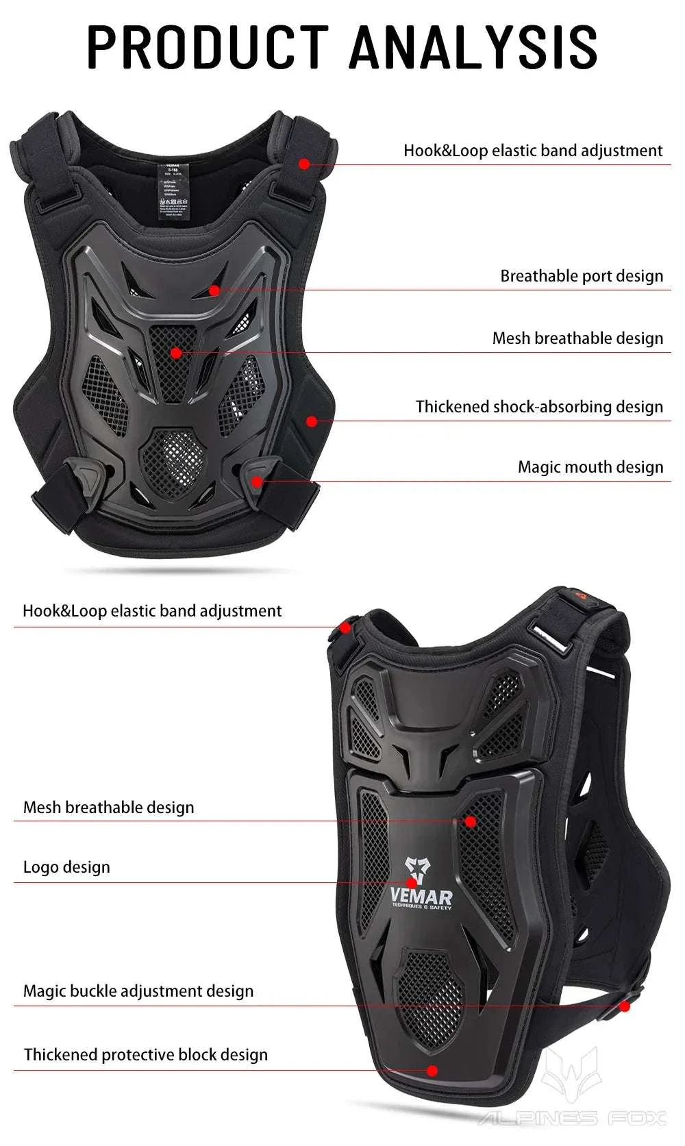All-Season Motocross Armor Vest Chest & Back Protector Gear - Image 16