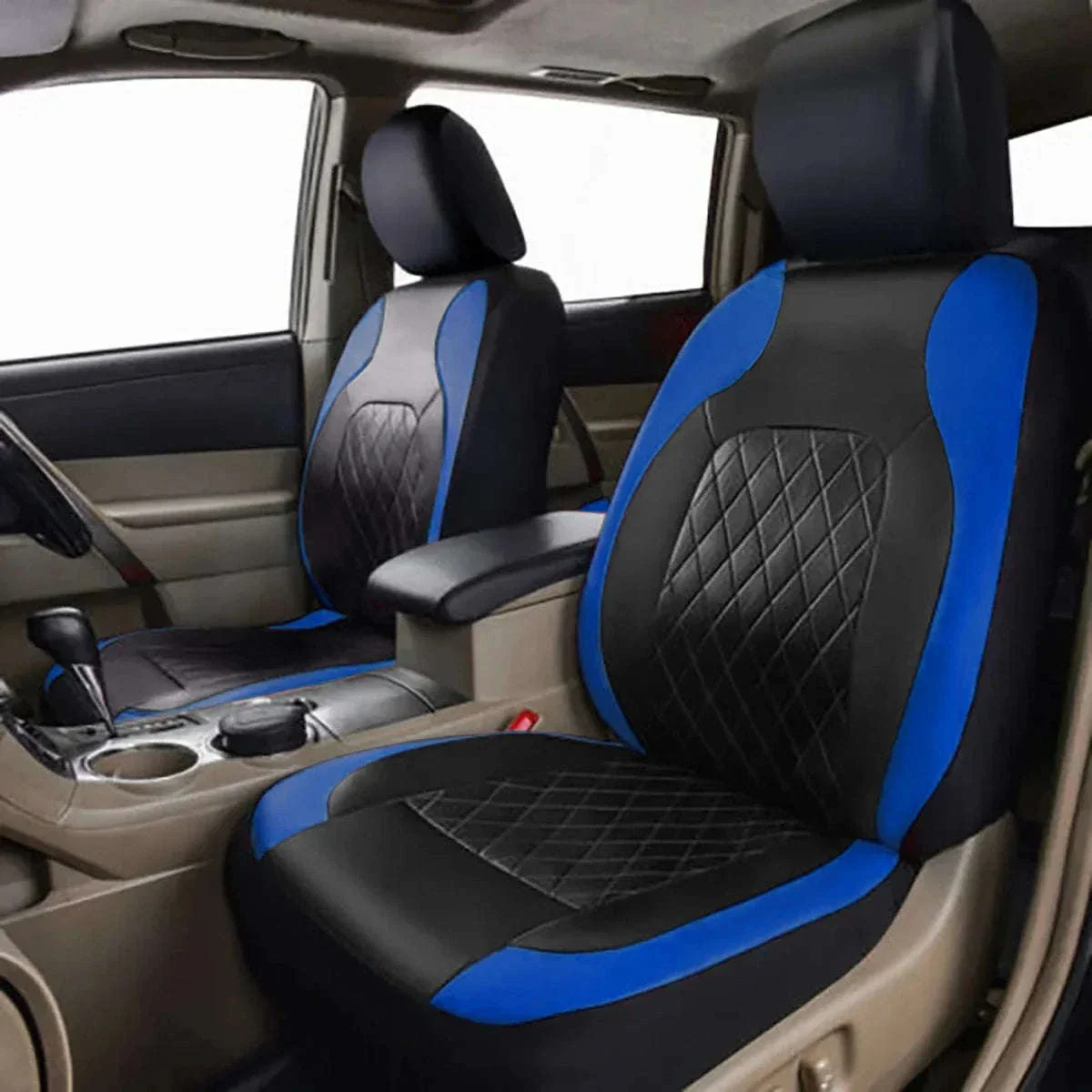 All-Season Quilted PU Leather Car Seat Cover Set - Image 18