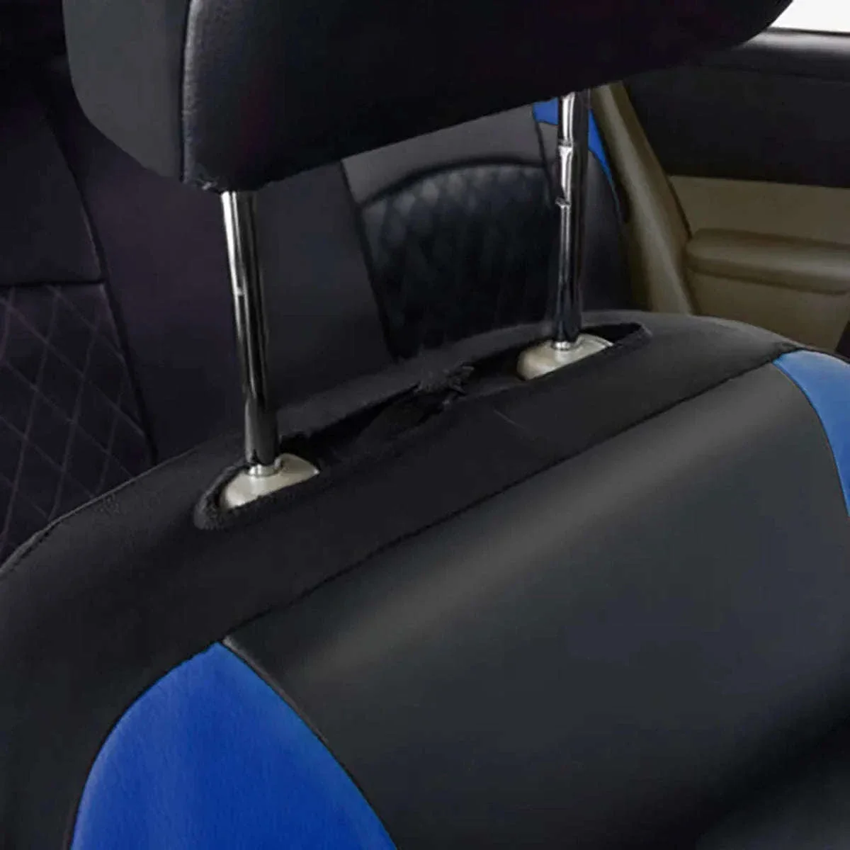 All-Season Quilted PU Leather Car Seat Cover Set - Image 20
