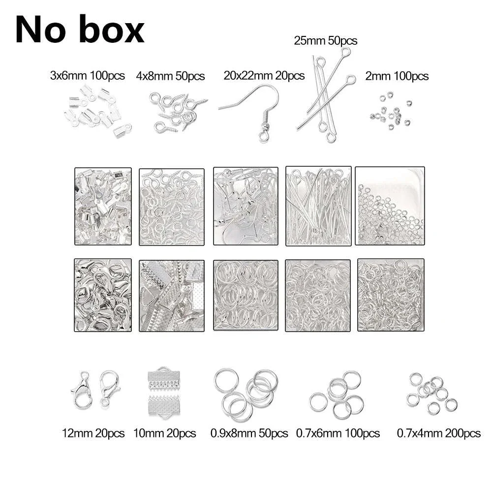 Alloy Jewelry Findings Set for DIY Repairs and Custom Pieces - Image 12