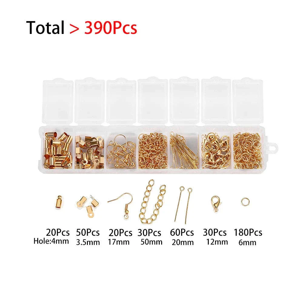Alloy Jewelry Findings Set for DIY Repairs and Custom Pieces - Image 15