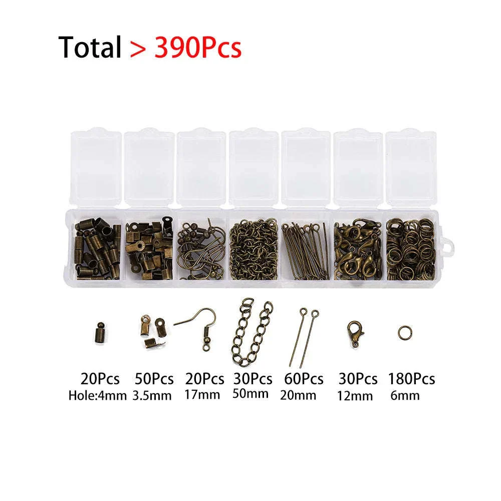 Alloy Jewelry Findings Set for DIY Repairs and Custom Pieces - Image 16