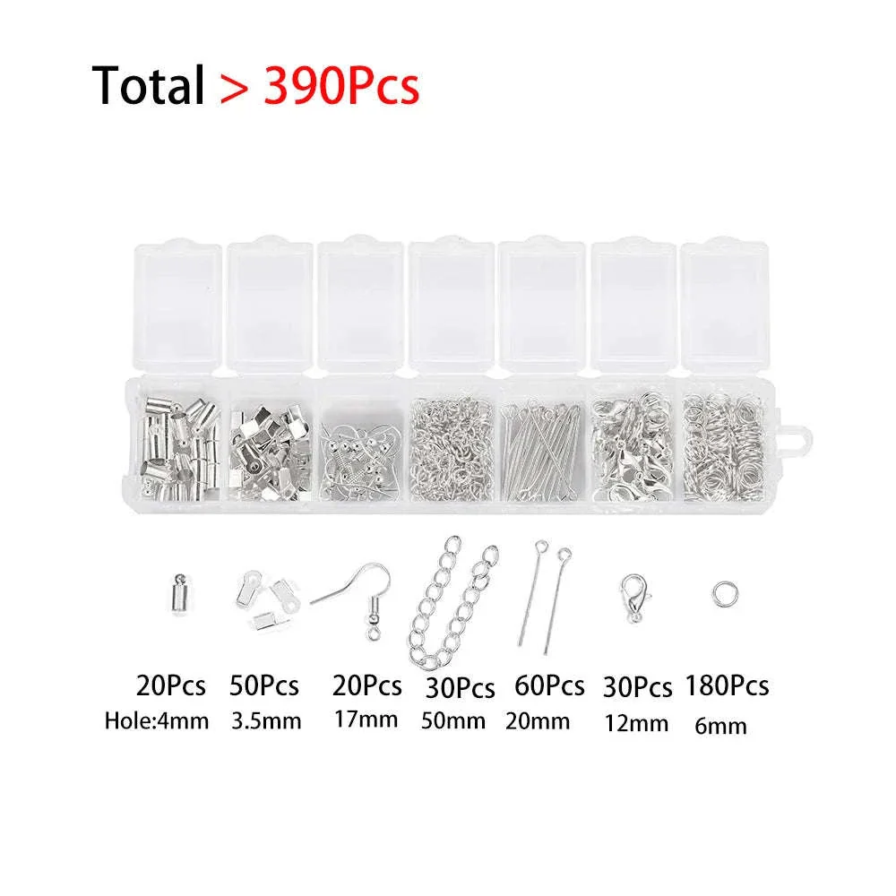 Alloy Jewelry Findings Set for DIY Repairs and Custom Pieces - Image 21