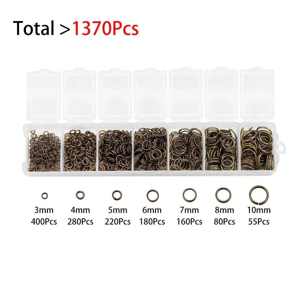 Alloy Jewelry Findings Set for DIY Repairs and Custom Pieces - Image 28