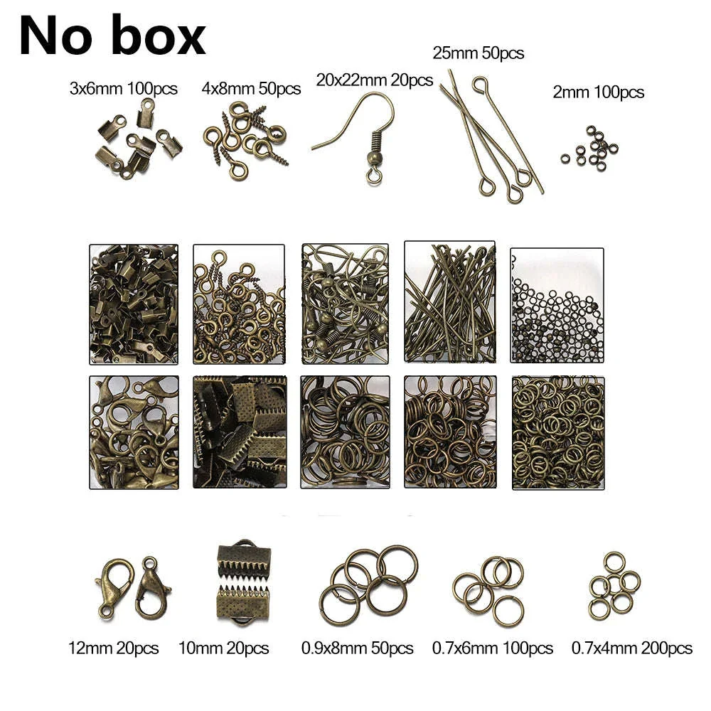 Alloy Jewelry Findings Set for DIY Repairs and Custom Pieces - Image 33