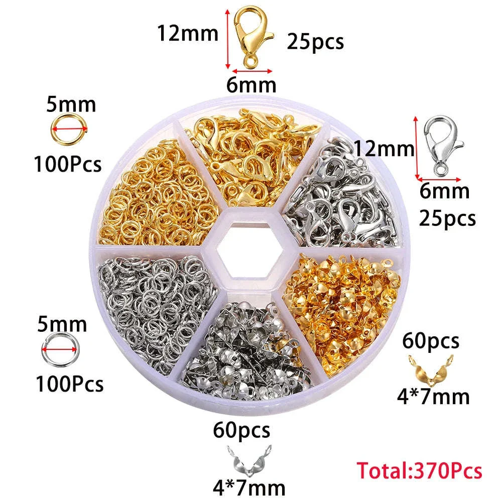 Alloy Jewelry Findings Set for DIY Repairs and Custom Pieces - Image 38