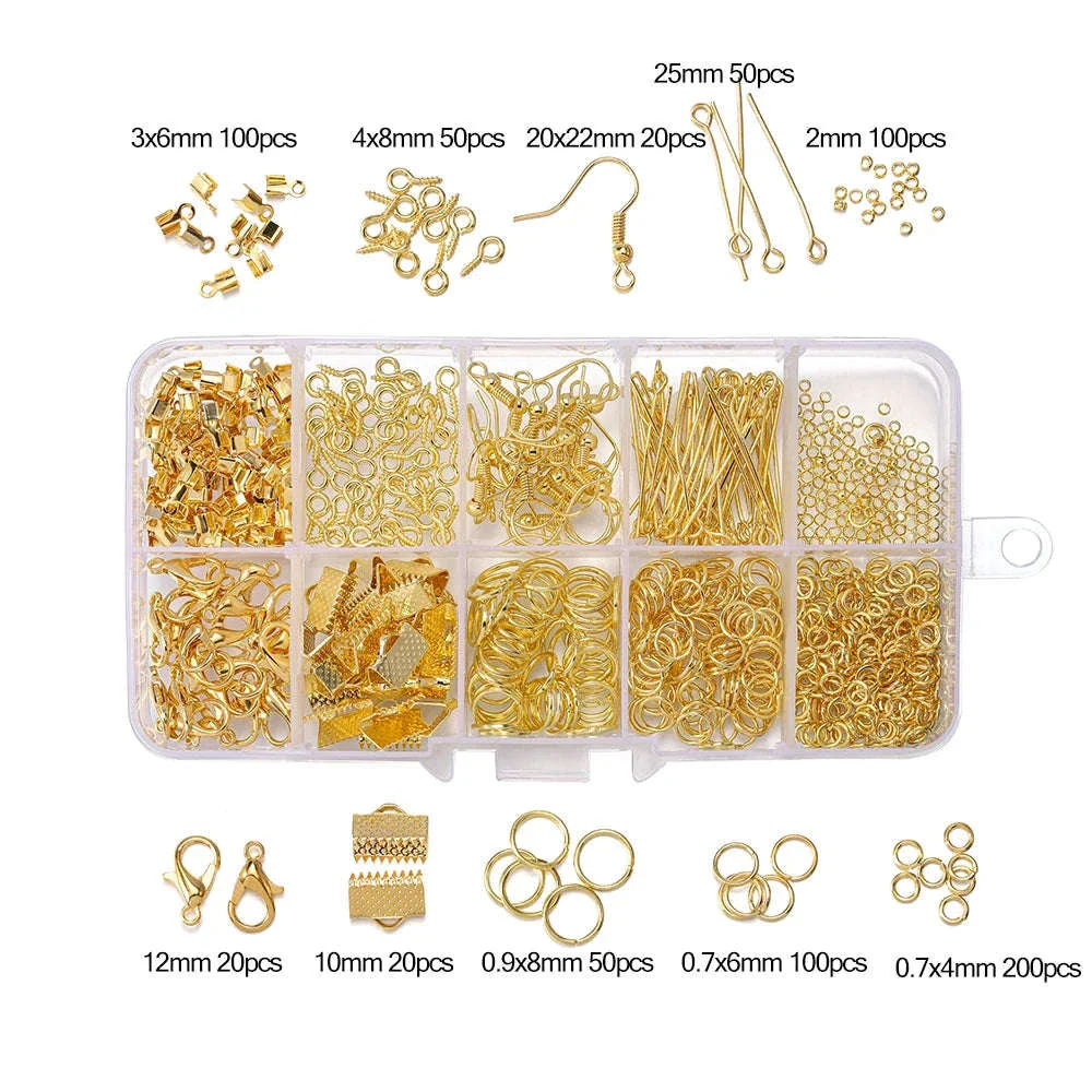 Alloy Jewelry Findings Set for DIY Repairs and Custom Pieces - Image 5
