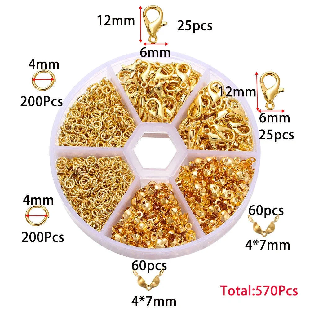 Alloy Jewelry Findings Set for DIY Repairs and Custom Pieces - Image 6