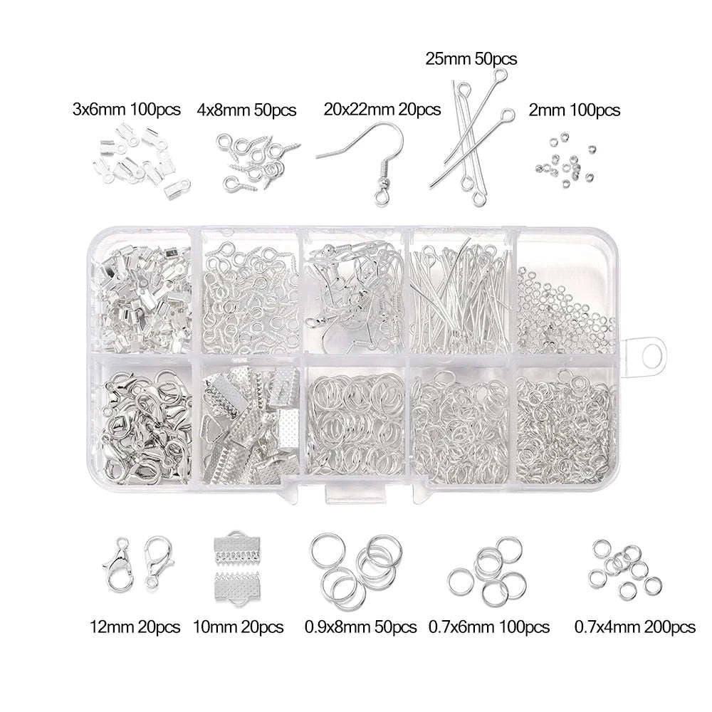 Alloy Jewelry Findings Set for DIY Repairs and Custom Pieces - Image 8