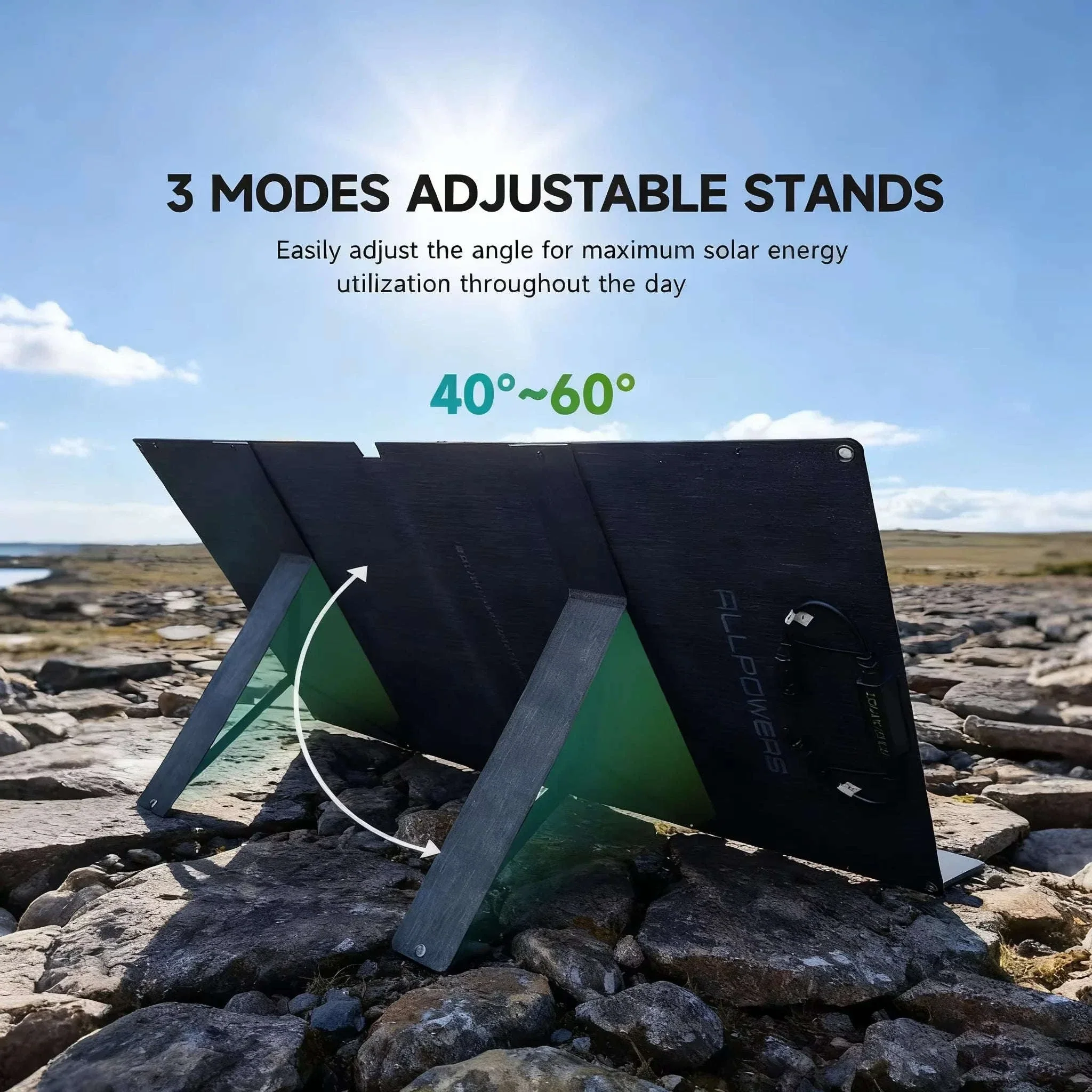 ALLPOWERS SE100 100W Foldable Solar Panel for Portable Power - Image 14
