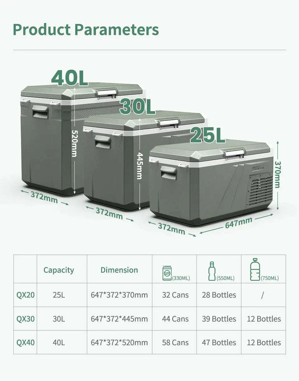 Alpicool QX Portable Car Refrigerator Freezer, 25L-40L - Image 12