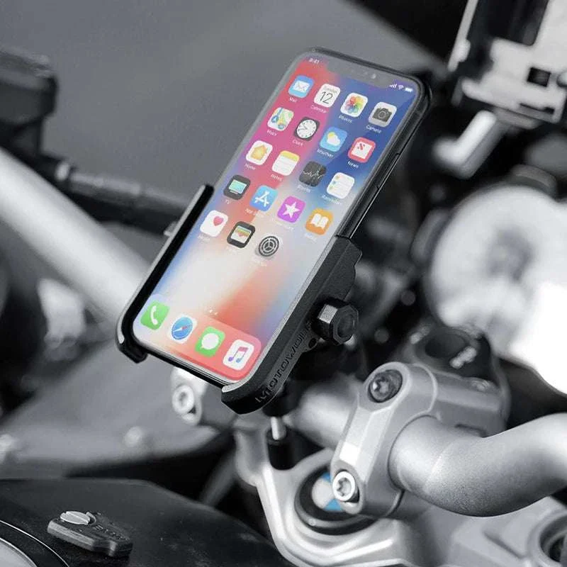 Aluminum Motorcycle Phone Holder Rearview Mirror Mount - Image 3