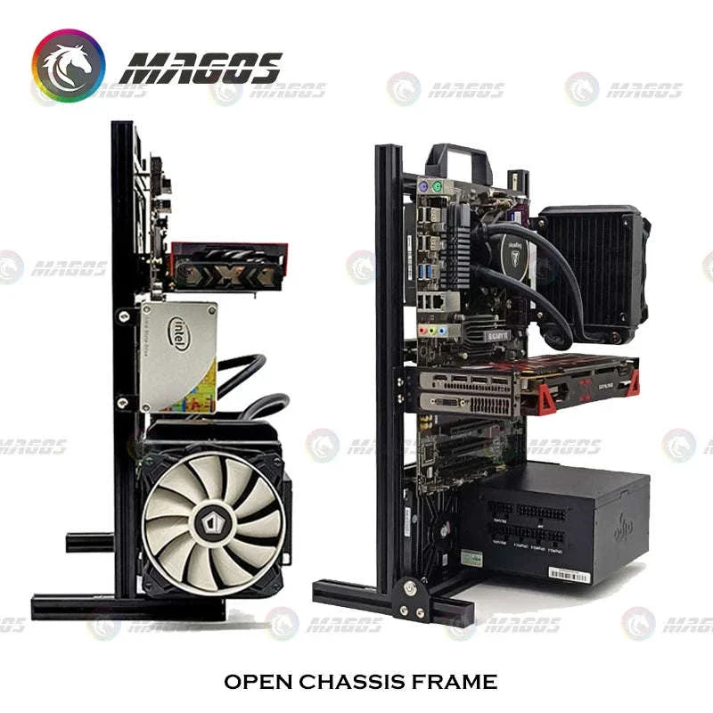 Open Frame Aluminum PC Case for ITX/MATX/ATX Builds - Image 5