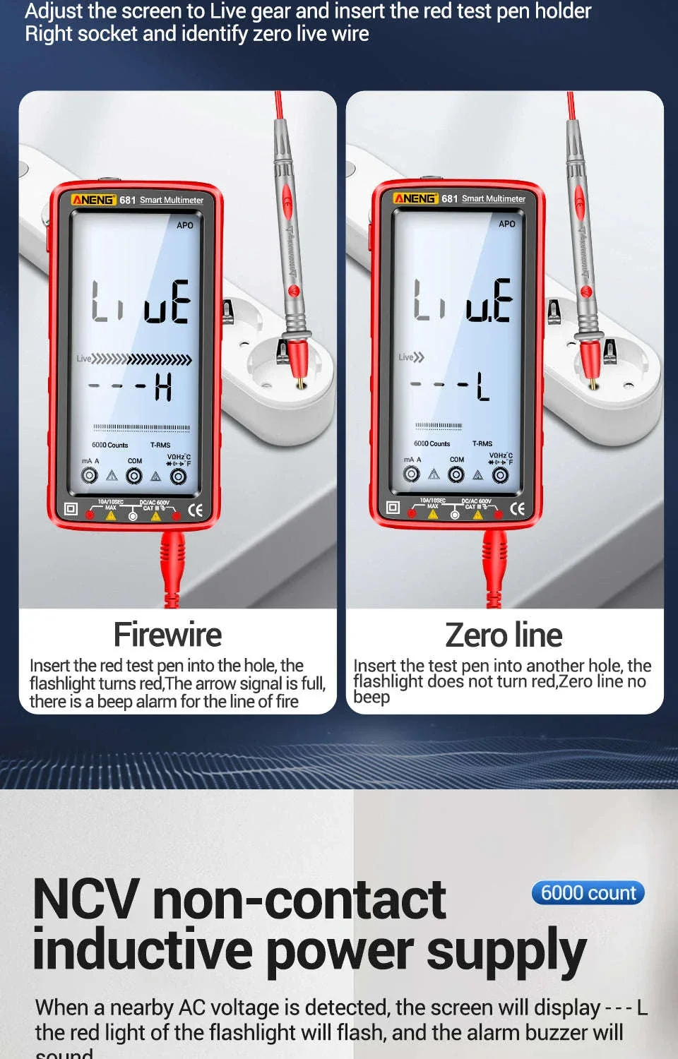 ANENG 681 Rechargeable True RMS Digital Multimeter - Image 12