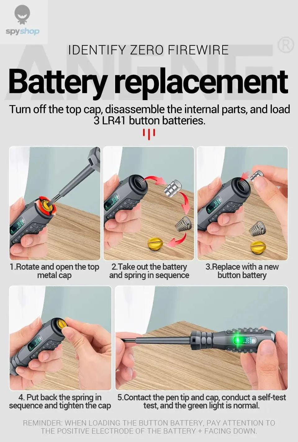 ANENG B05 Electrician Tester Pen with LED and Bits - Image 19