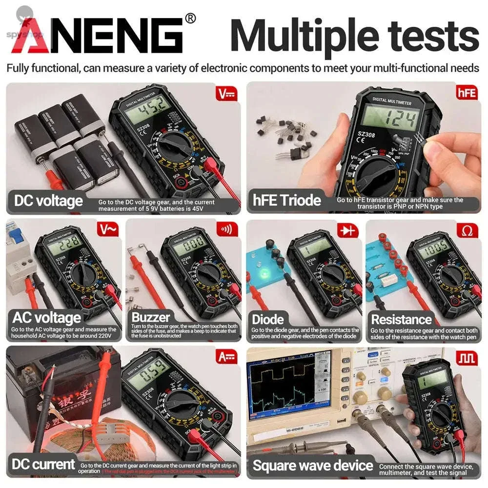 ANENG SZ308 Digital Multimeter for Everyday Electrical Testing - Image 4